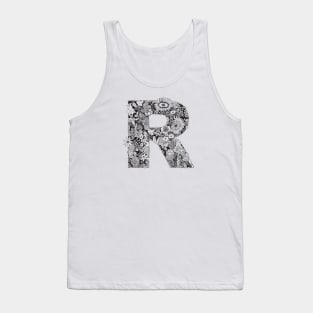 Floral Letter R Tank Top